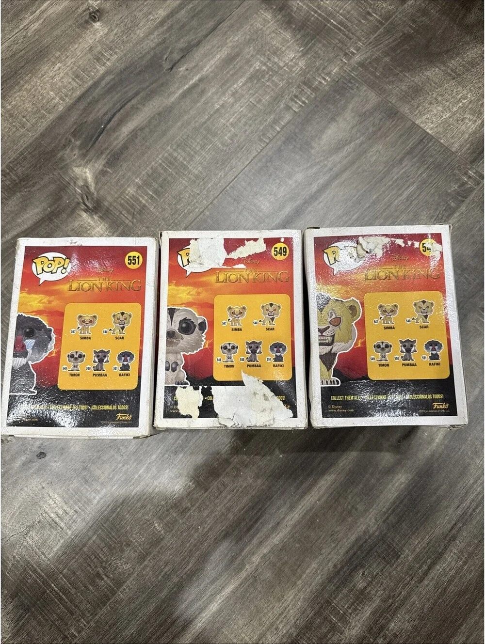 **3-LOT**  Funko Pops - Lion King Themed
